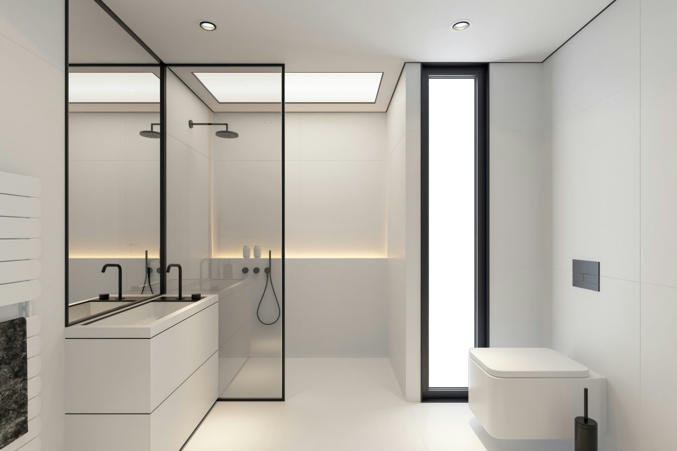 Your bathroom window doesn't have to choose between privacy and natural light. Decorative film delivers both without the mold or warping.